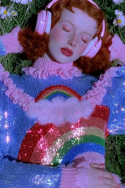 Dreamy Rainbow Girl Photography Poster.