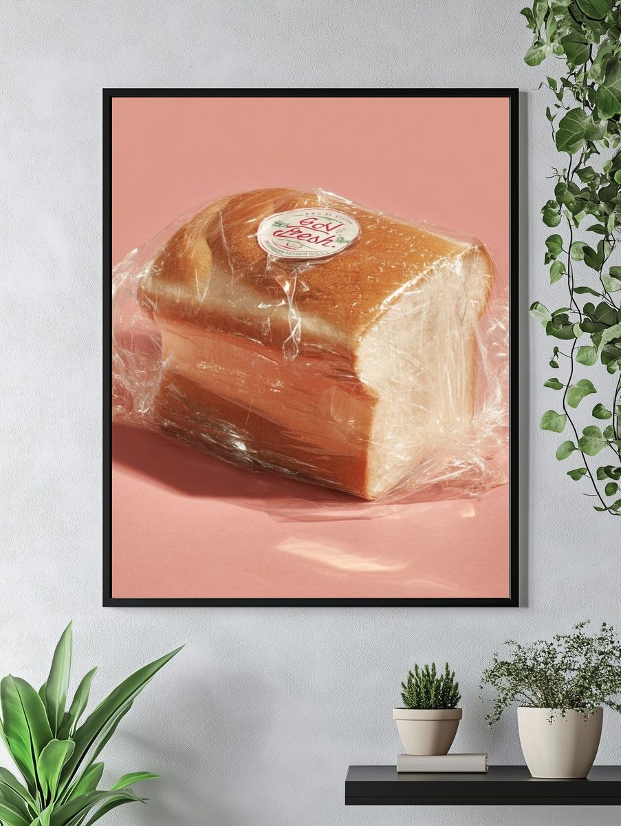 Wrapped Bread Still Life Photography Poster. — room view 4
