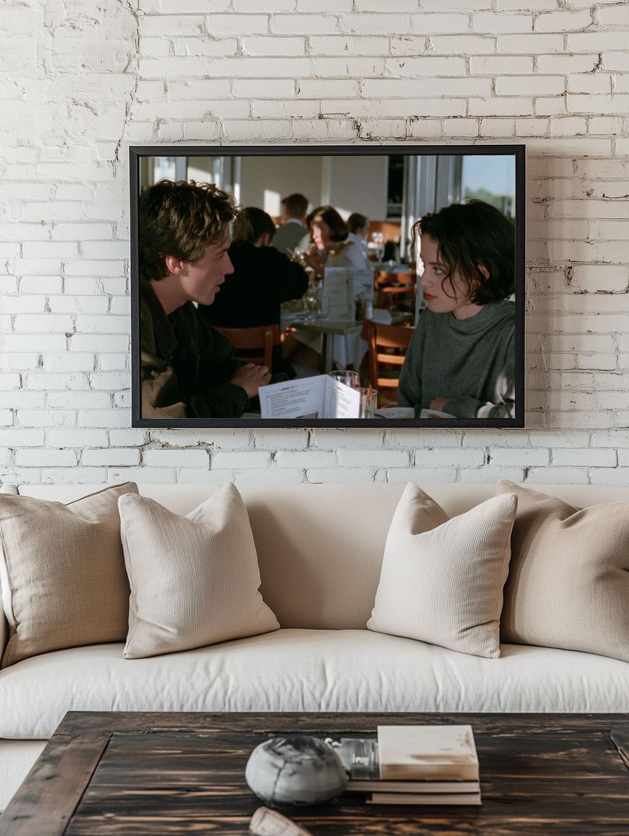 Intimate Café Conversation Photography Poster. — room view 1