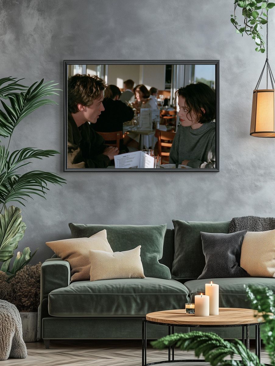 Intimate Café Conversation Photography Poster. — room view 4
