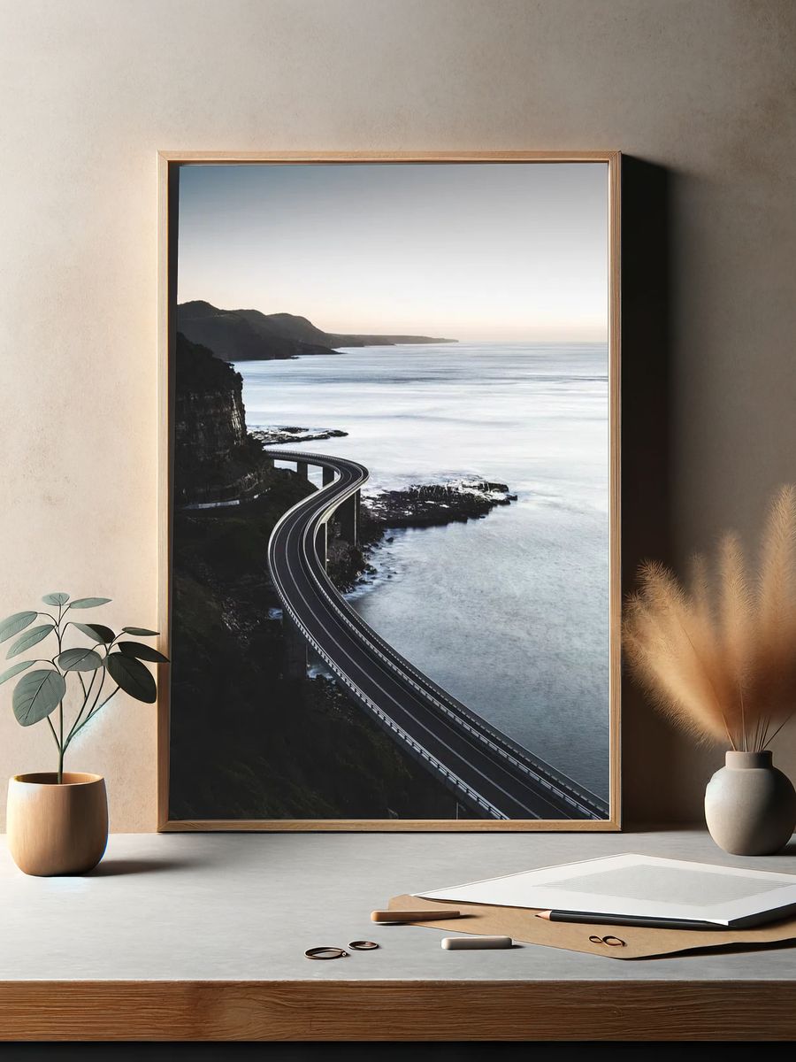 long elevated road along seashore. — room view 2