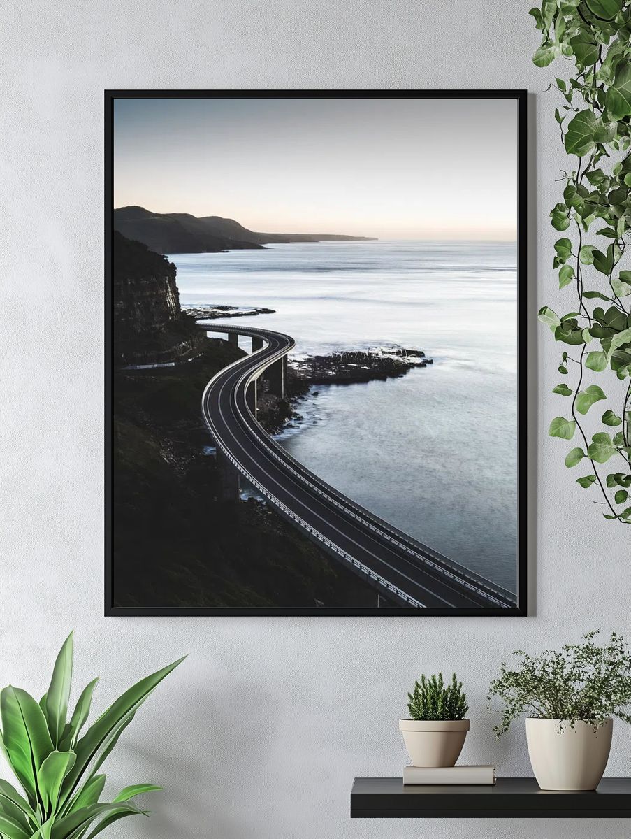 long elevated road along seashore. — room view 4