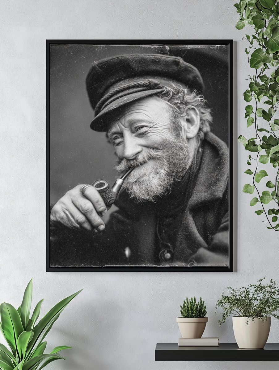 Smiling Sailor Portrait Print. — room view 4
