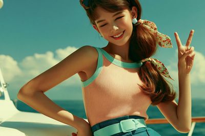 Retro Summer Girl Photography Poster.