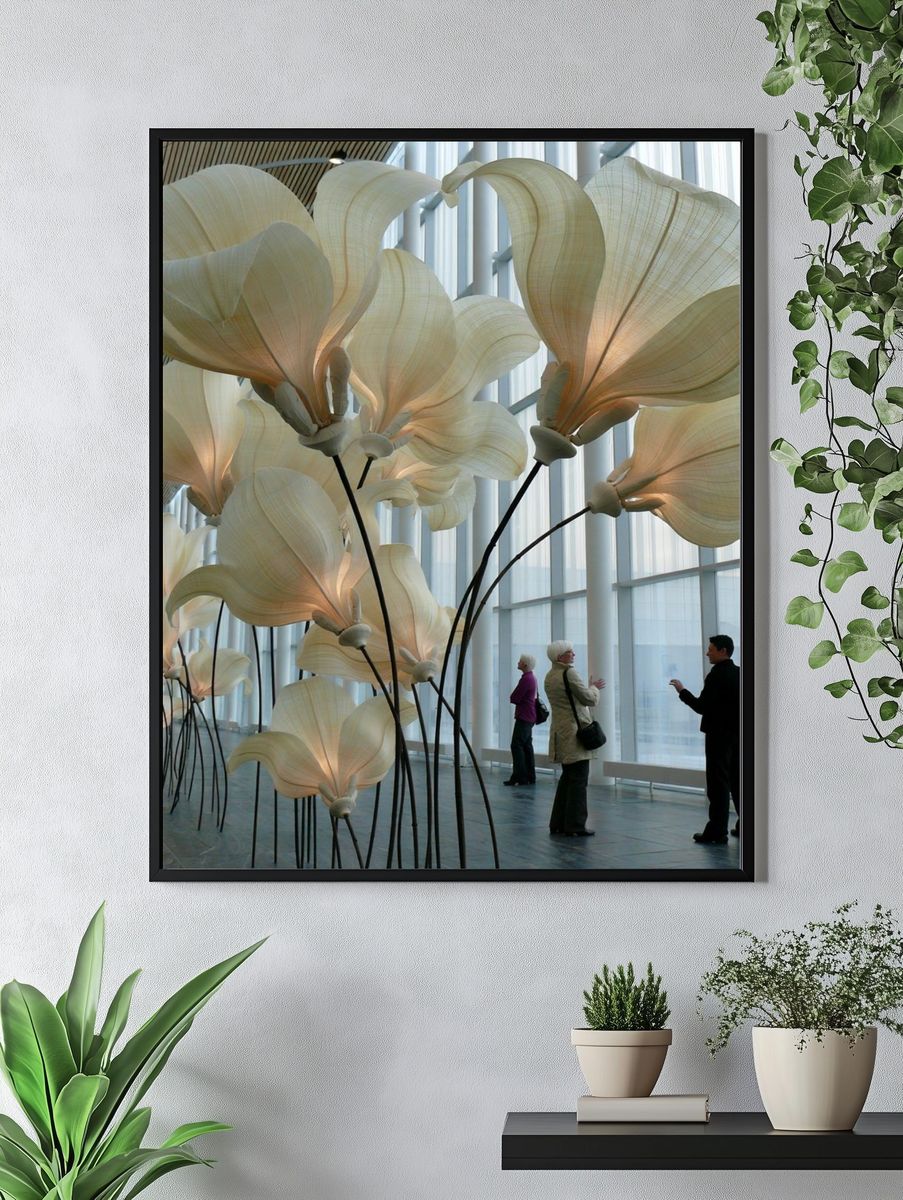 Giant Floral Installation Photography Poster. — room view 4