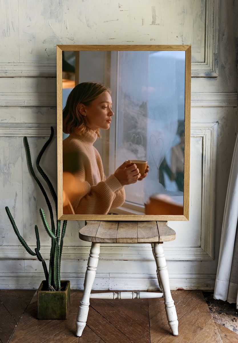 Quiet Coffee Moment Photography Poster. room preview