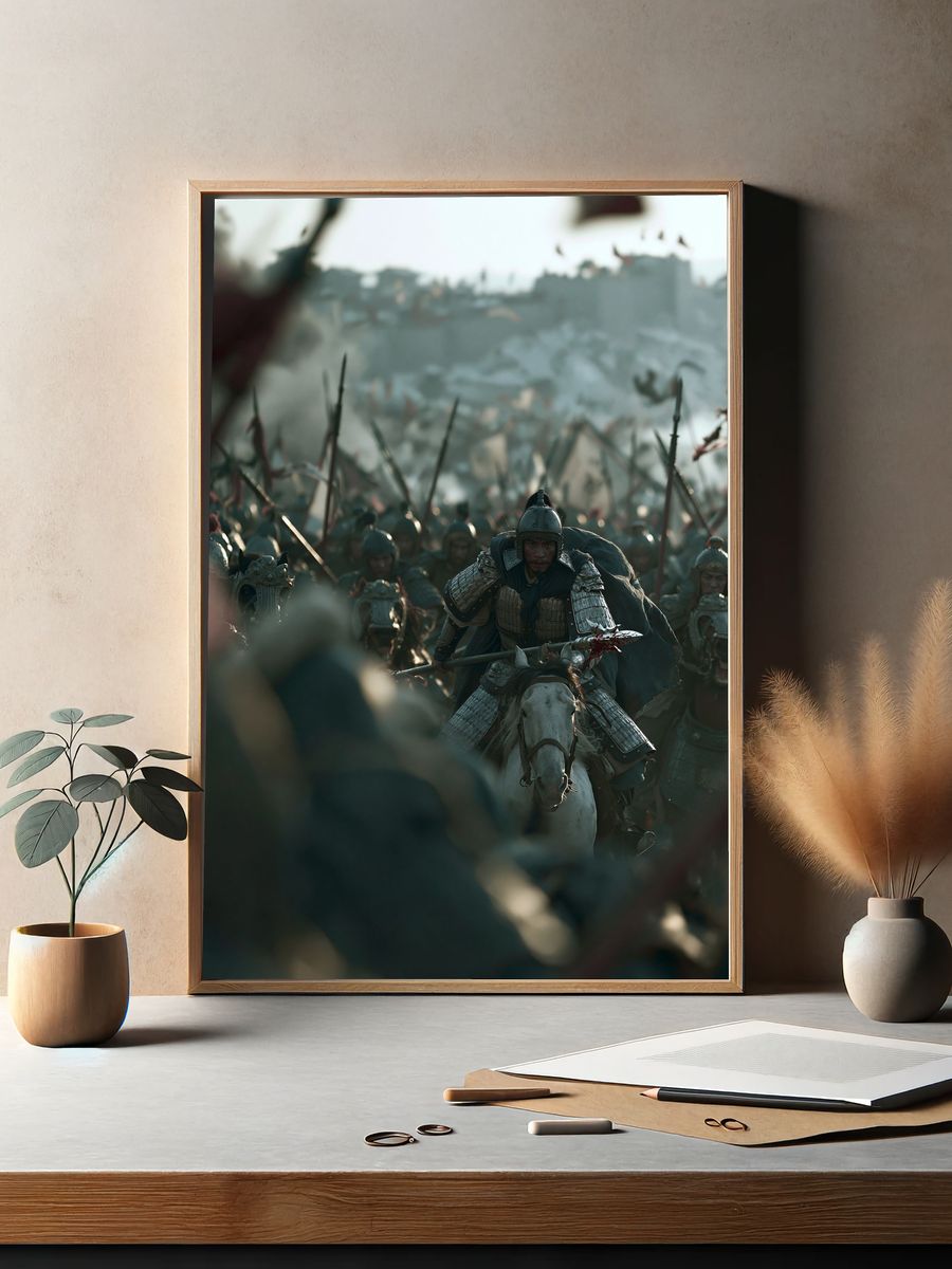 Epic Cavalry Battle Photography Poster. — room view 2