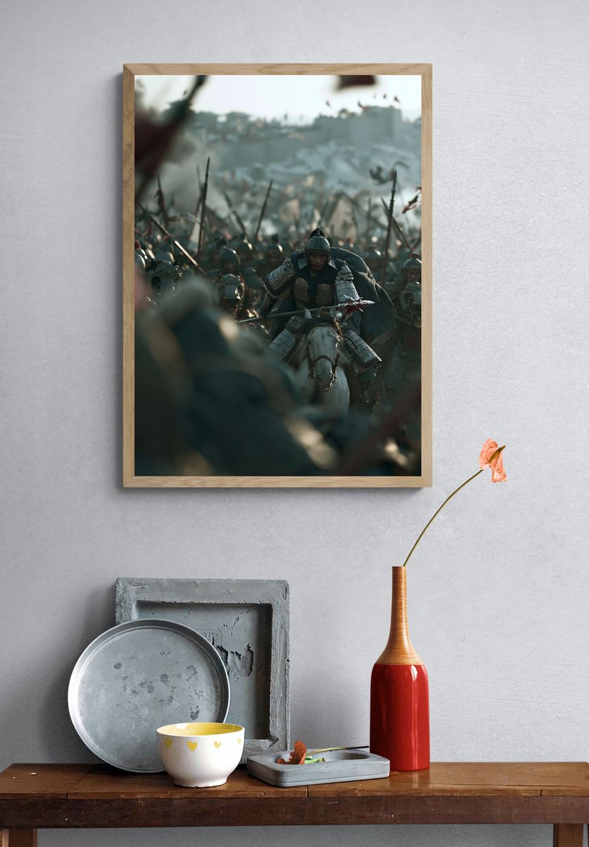 Epic Cavalry Battle Photography Poster. — room view 3