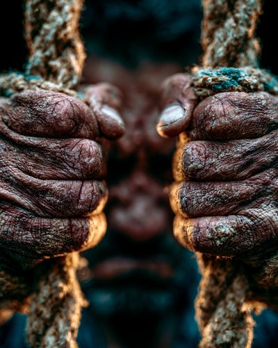 Rope Hands Close-Up Photography Poster.