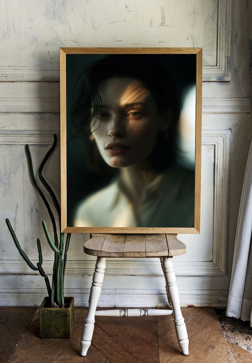 Moody Portrait Photography Poster. — room view 1