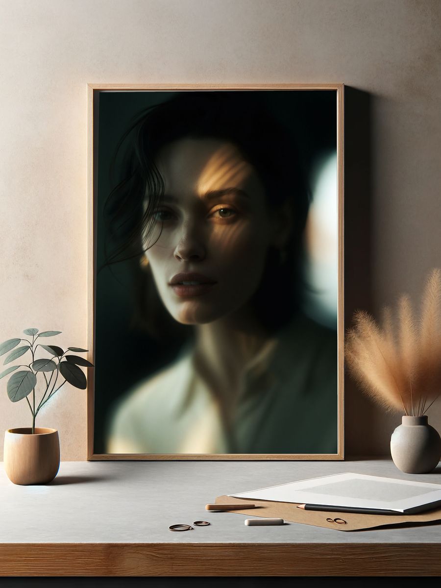 Moody Portrait Photography Poster. — room view 2