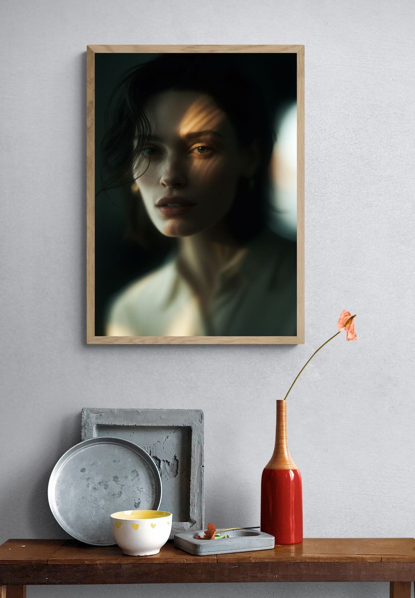 Moody Portrait Photography Poster. — room view 3