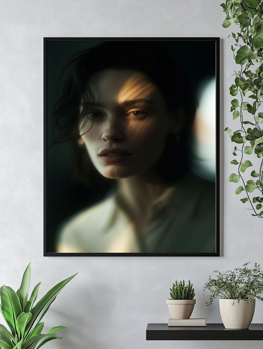 Moody Portrait Photography Poster. — room view 4