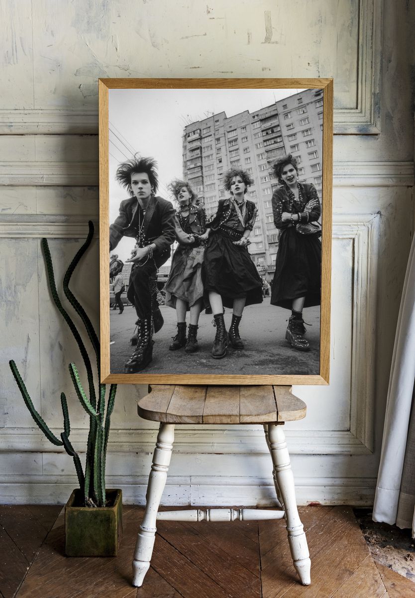 Gothic Punk Street Scene Poster. — room view 1