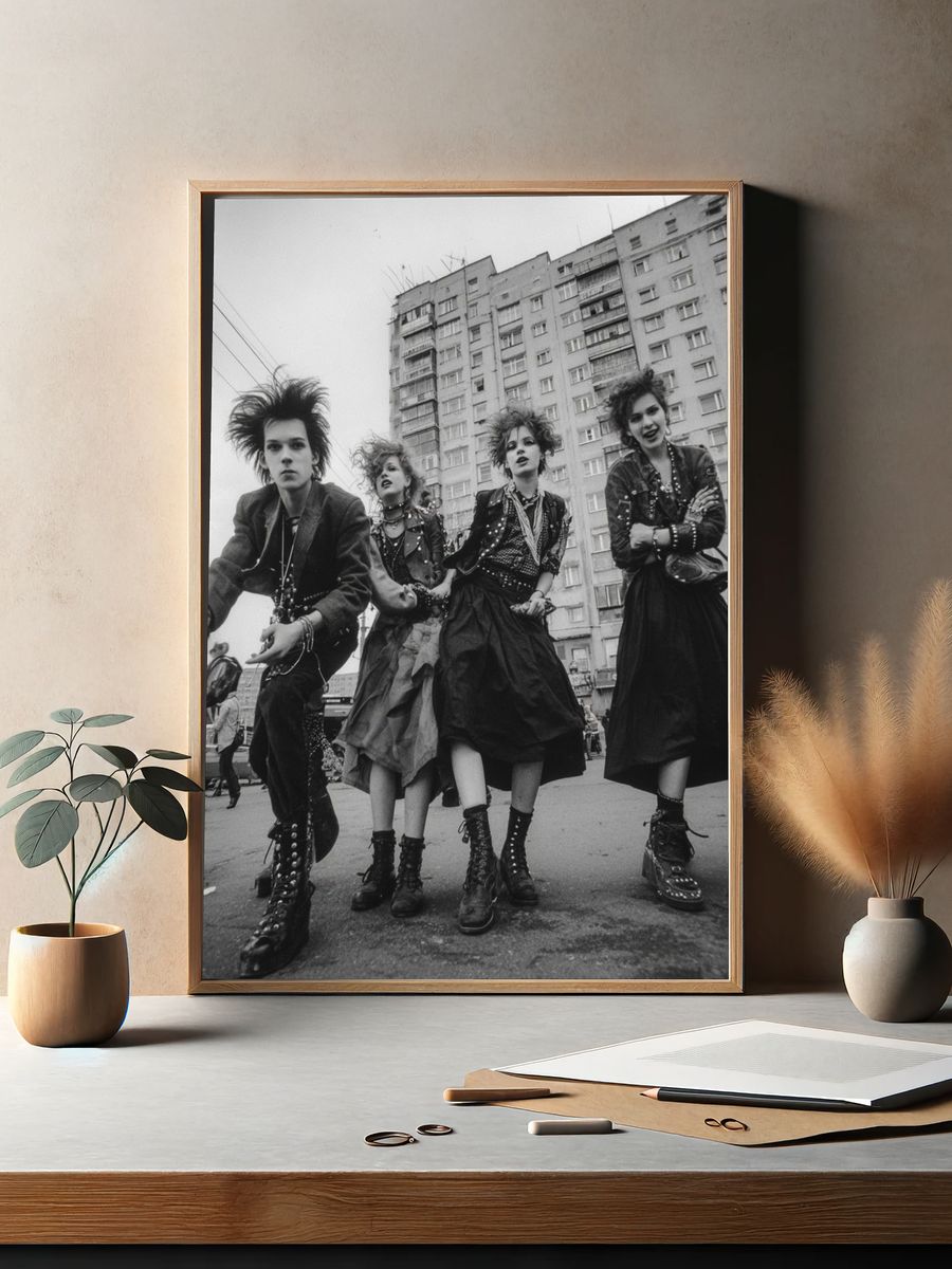 Gothic Punk Street Scene Poster. — room view 2