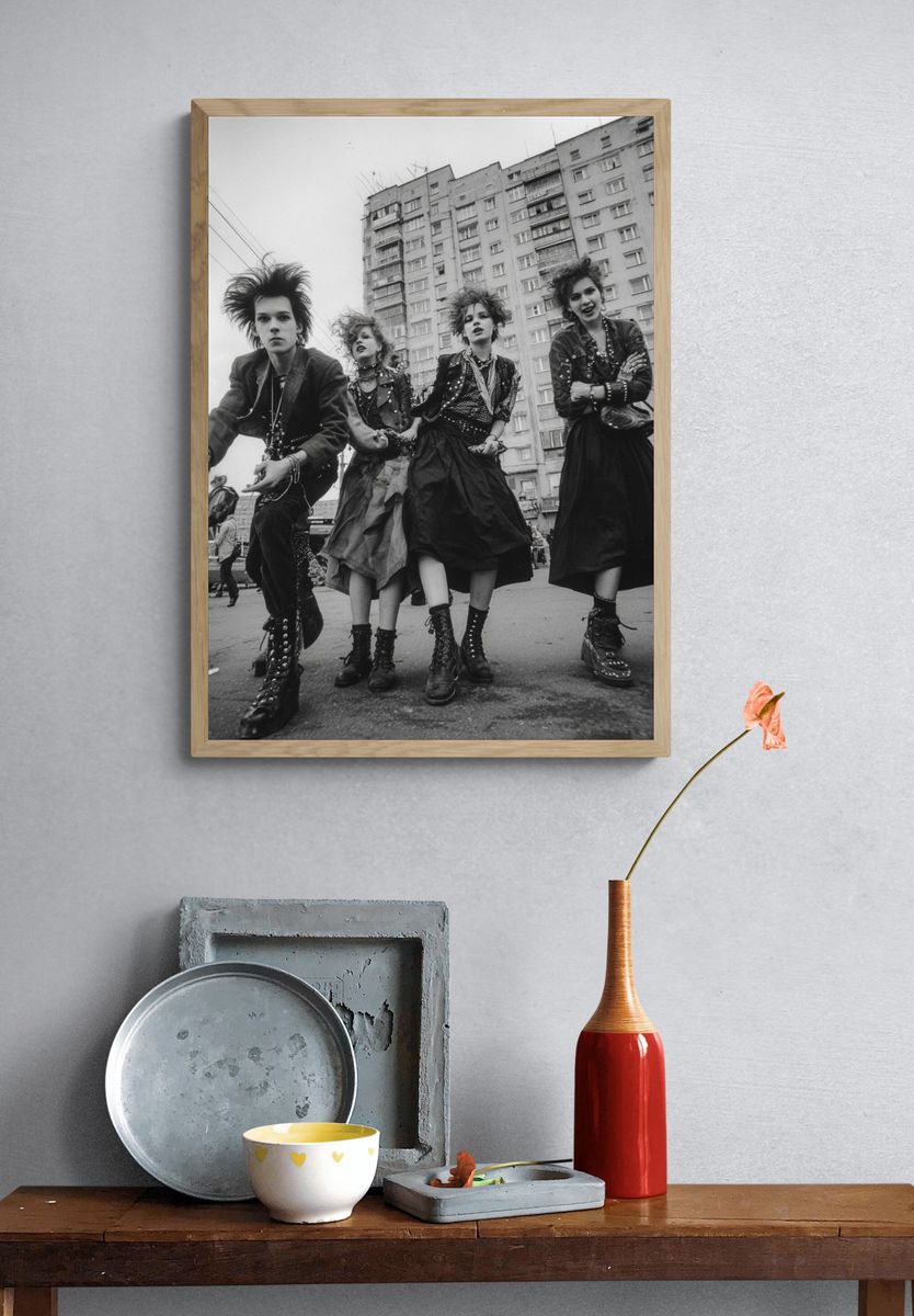 Gothic Punk Street Scene Poster. — room view 3