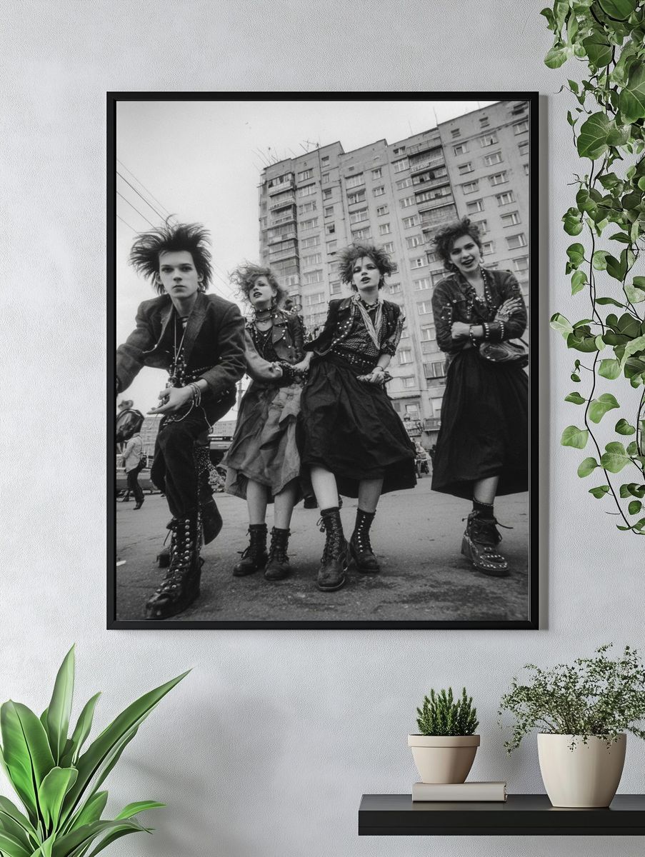 Gothic Punk Street Scene Poster. — room view 4