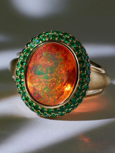Opal Gemstone Ring Photography Poster.