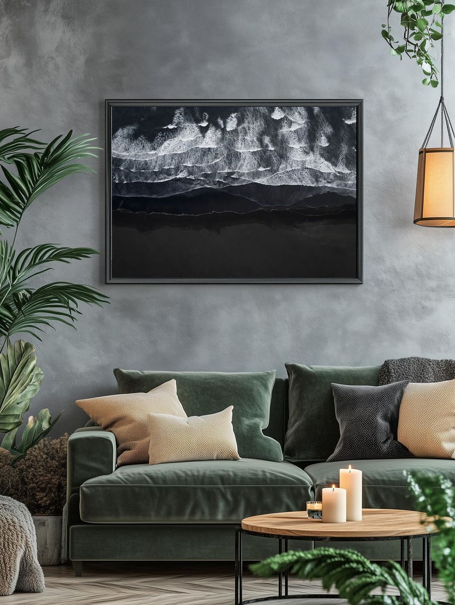 Aerial view black sand beach. — room view 4