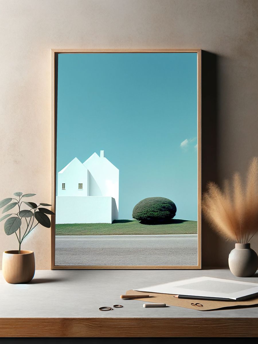 Minimalist Coastal House Photography Poster. — room view 2