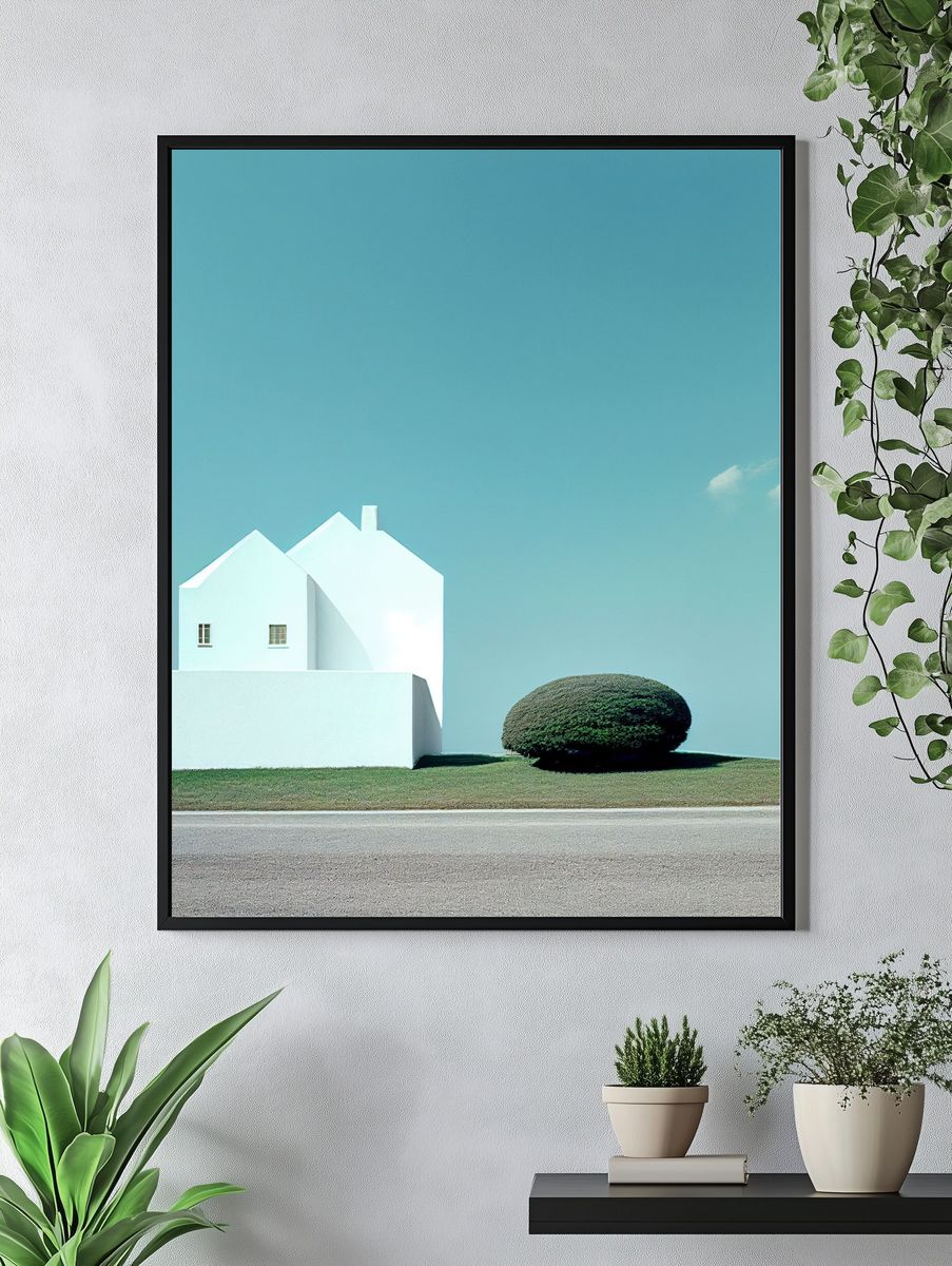 Minimalist Coastal House Photography Poster. — room view 4