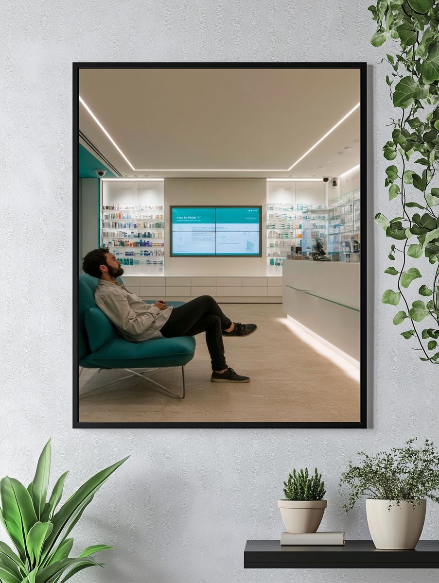 Modern Pharmacy Interior Photography Poster. — room view 4