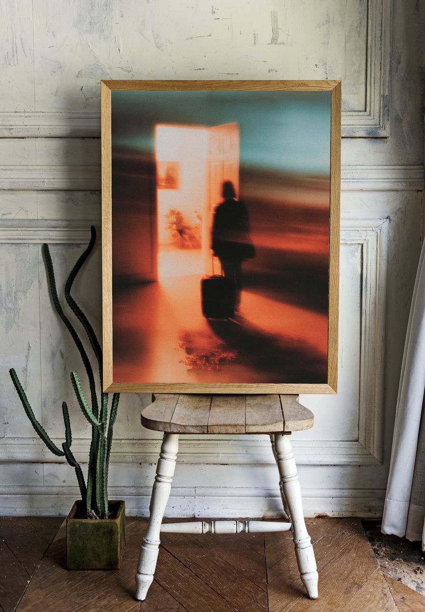 Blurred Departure Photography Poster. room preview