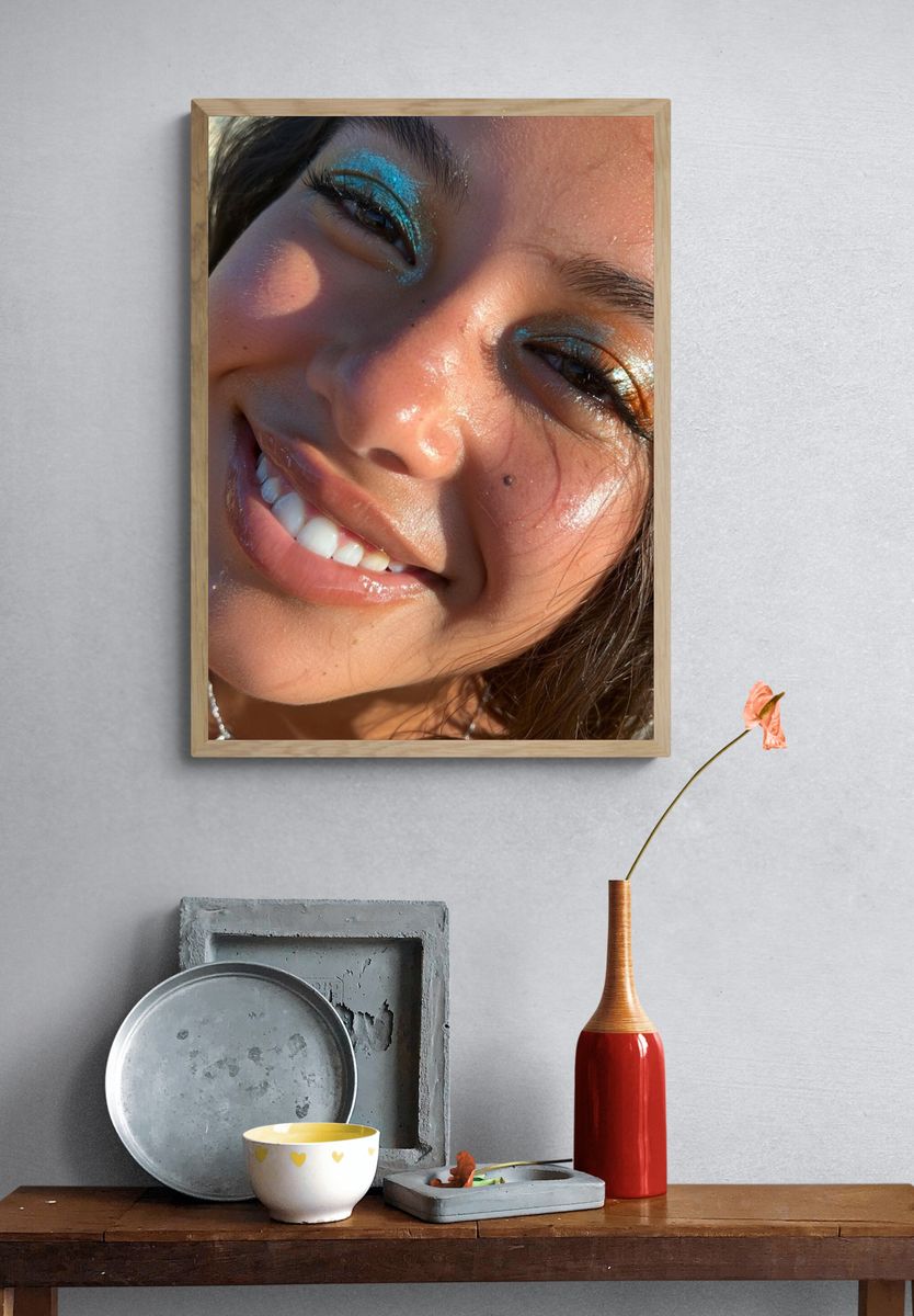 Rainbow Felt Gnome Photography Poster. — room view 3