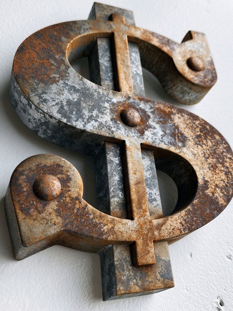 Rusty Dollar Sign Photography Poster. poster — photography art