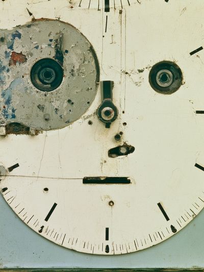 Industrial Clock Face Photography Print.