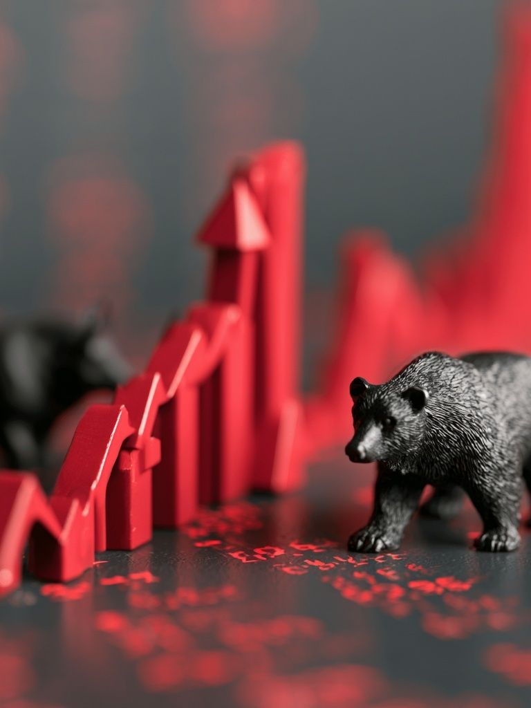 Bear Market Crash Photography Poster. poster detail