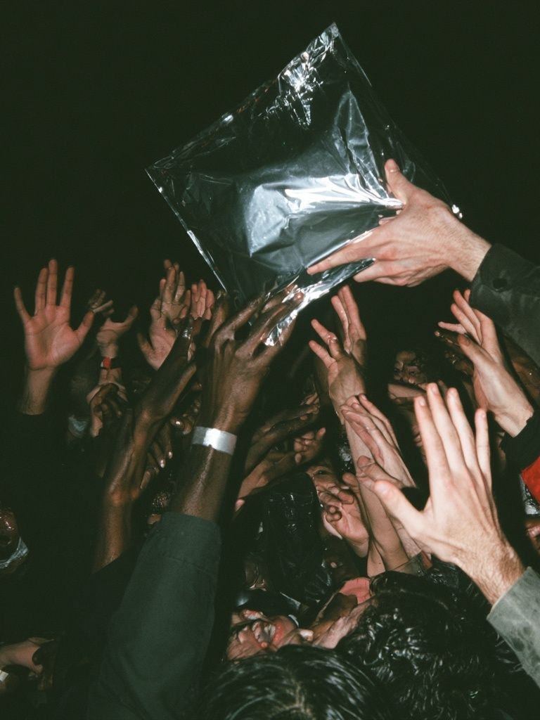 Crowd Hands Night Photography Poster. poster — photography art