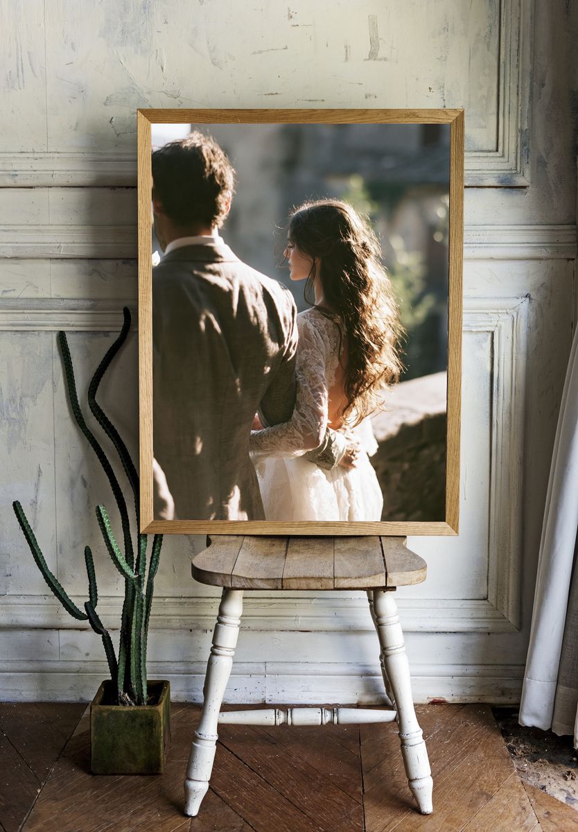 Romantic Wedding Couple Photography Poster. room preview