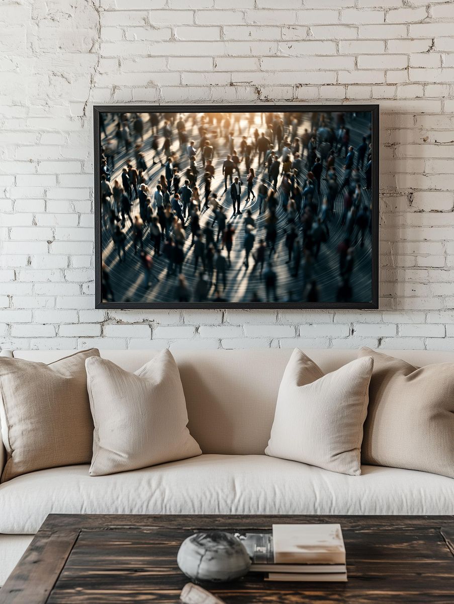 Crowd in Motion Photography Poster. — room view 1