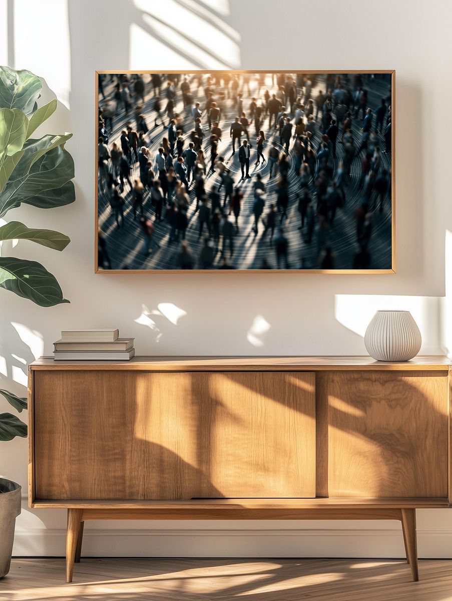 Crowd in Motion Photography Poster. — room view 3