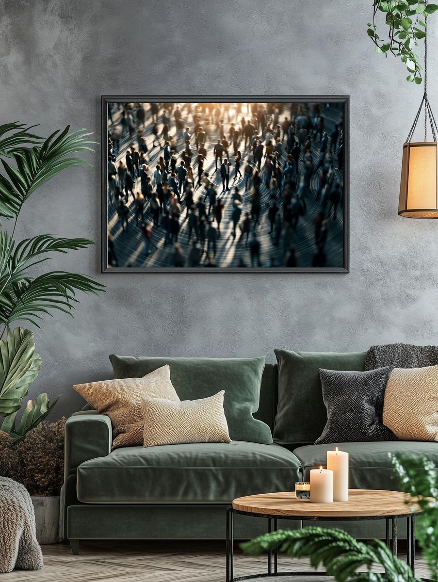 Crowd in Motion Photography Poster. — room view 4