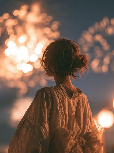 Fireworks Silhouette Photography Poster. poster