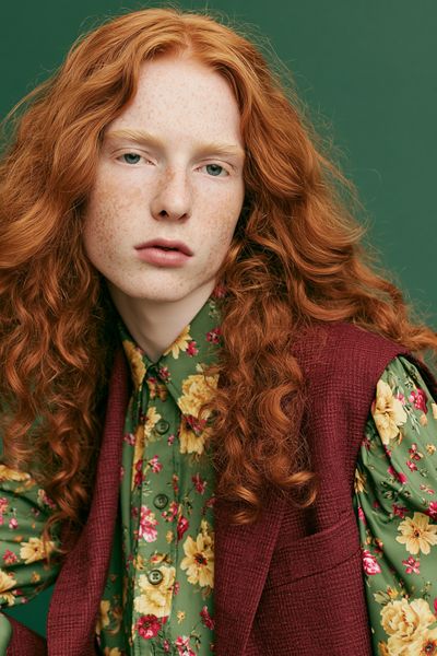 Freckled Redhead Portrait Print.