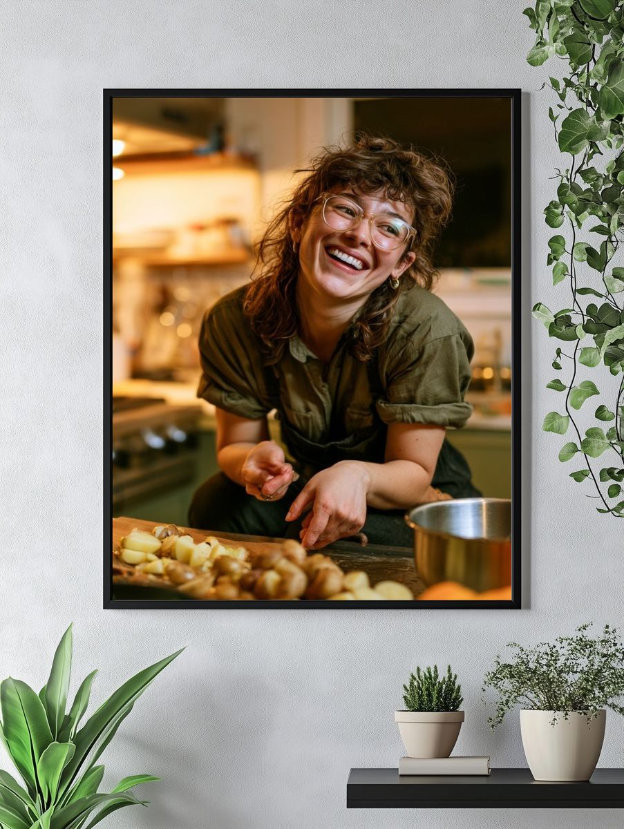 Smiling Home Cook Photography Poster. — room view 4