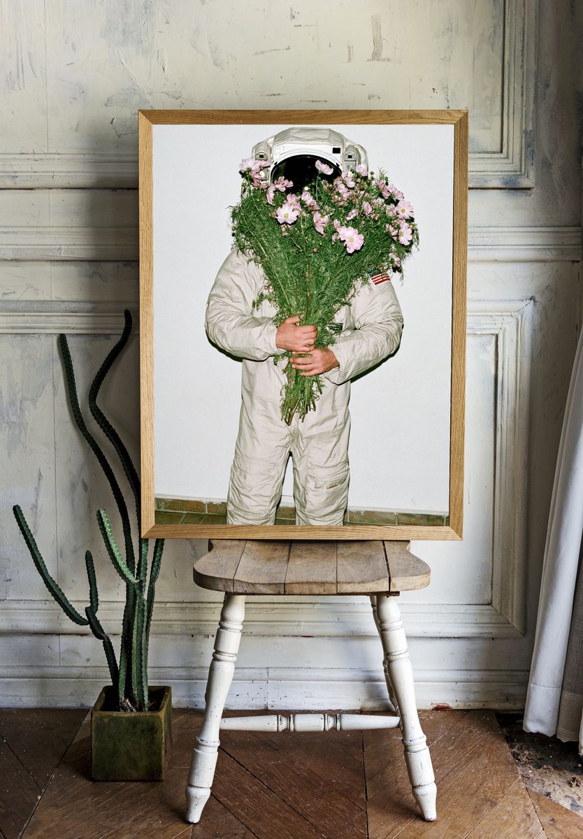 Astronaut Bouquet Photography Poster. — room view 1