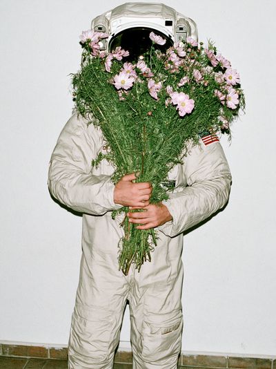 Astronaut Bouquet Photography Poster. poster