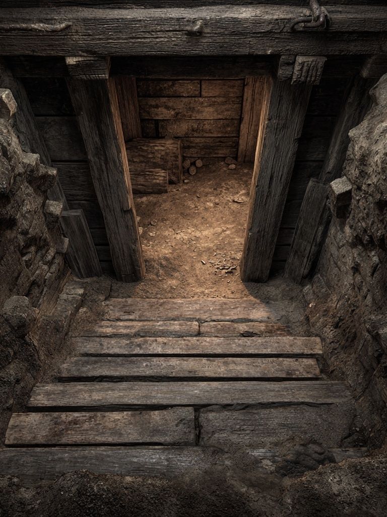 Rustic Mine Entrance Photography Poster. poster detail