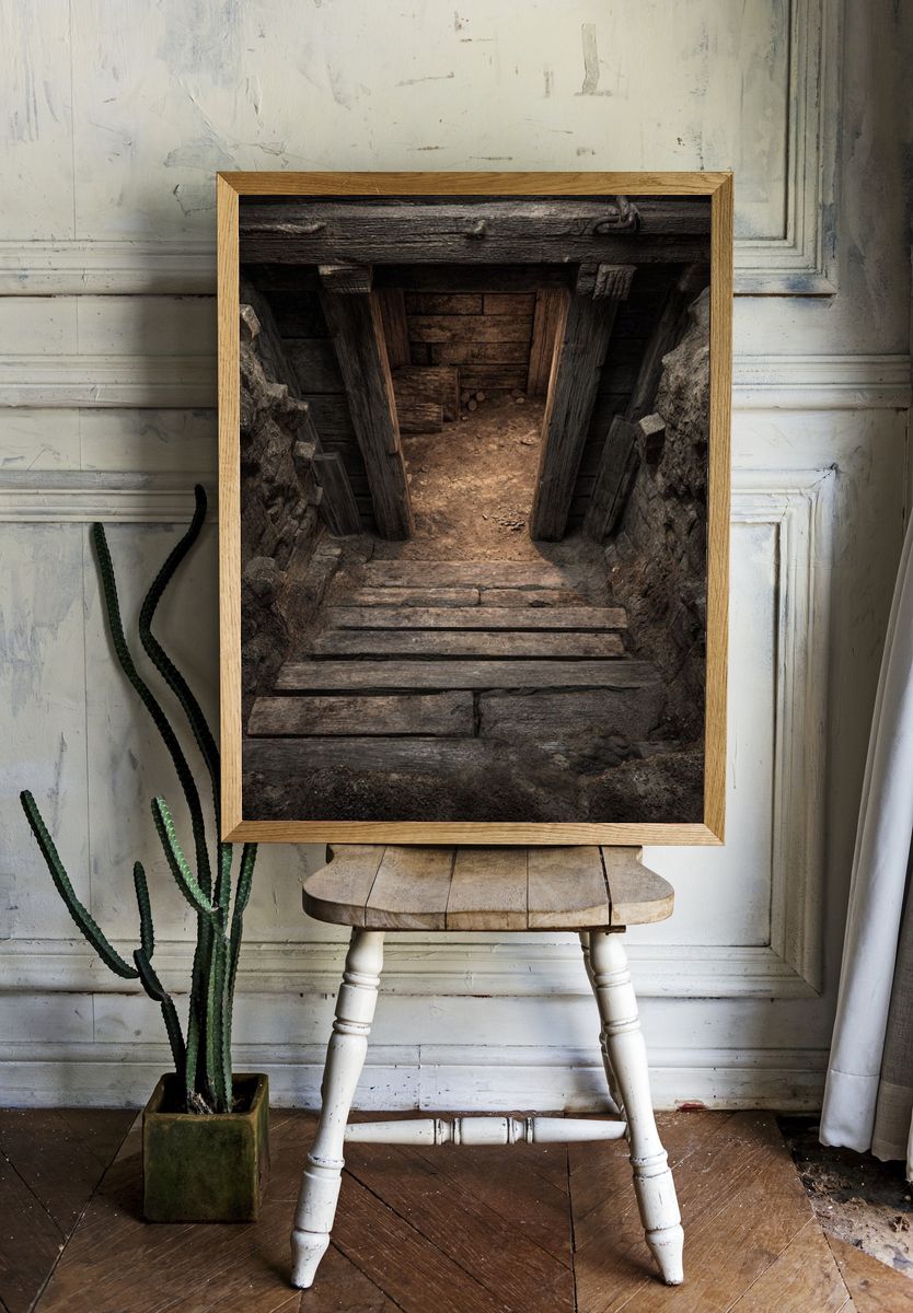 Rustic Mine Entrance Photography Poster. — room view 1