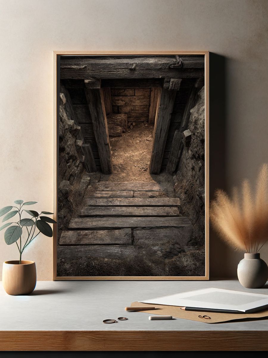Rustic Mine Entrance Photography Poster. — room view 2