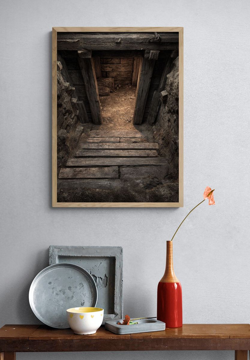 Rustic Mine Entrance Photography Poster. — room view 3