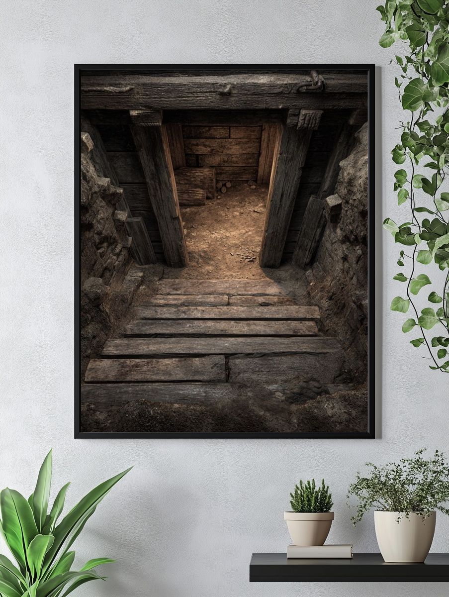 Rustic Mine Entrance Photography Poster. — room view 4