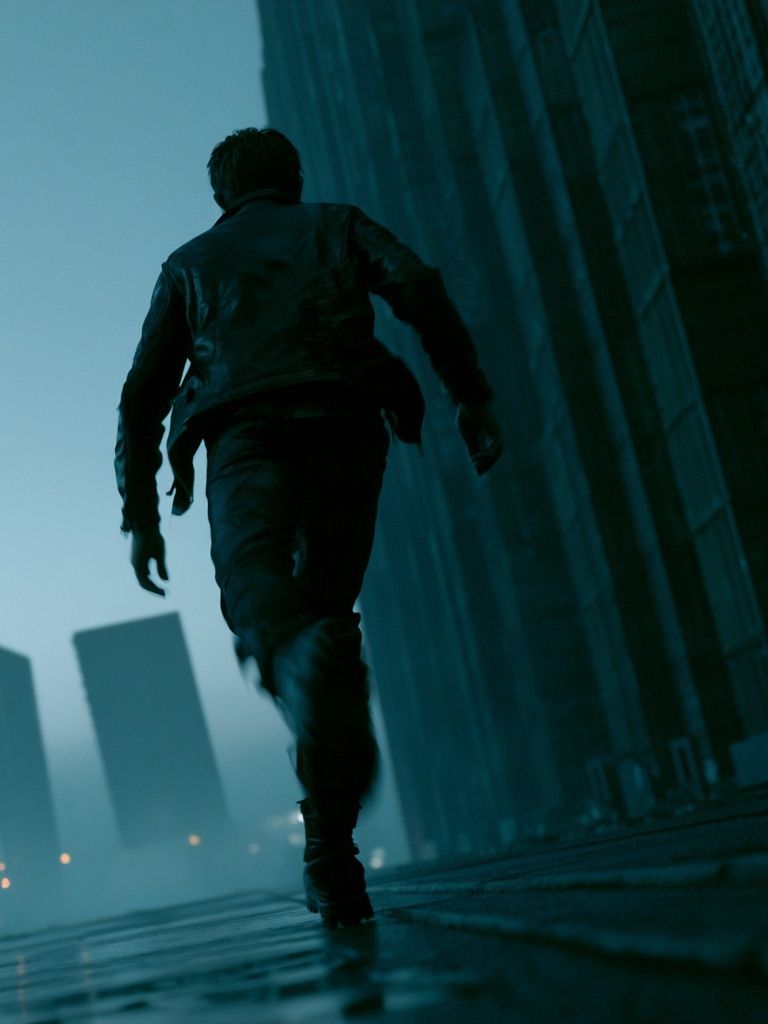 Rainy City Runner Photography Poster. poster — photography art