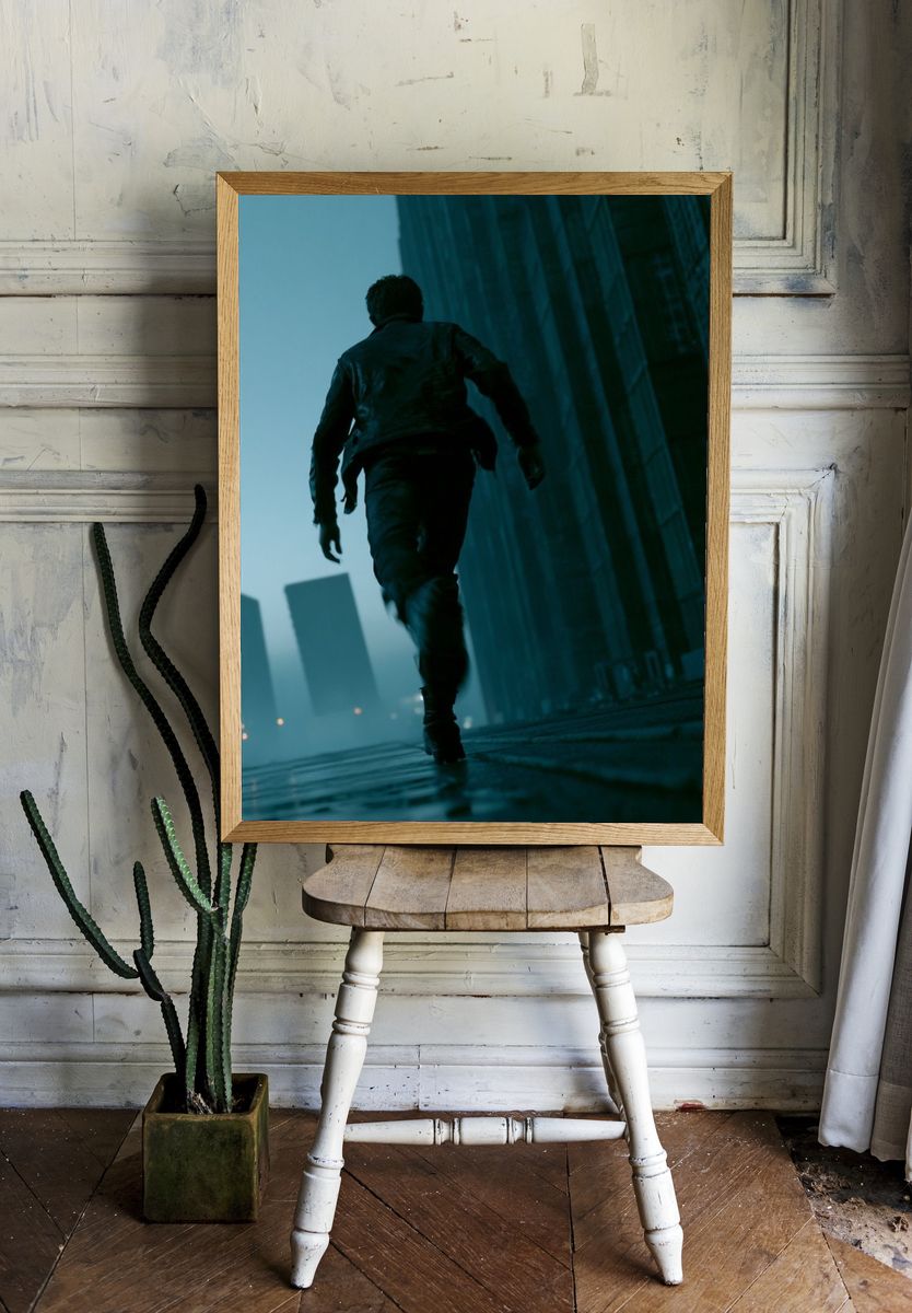 Rainy City Runner Photography Poster. — room view 1