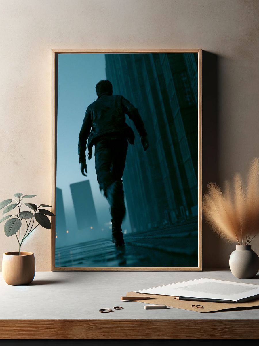 Rainy City Runner Photography Poster. — room view 2