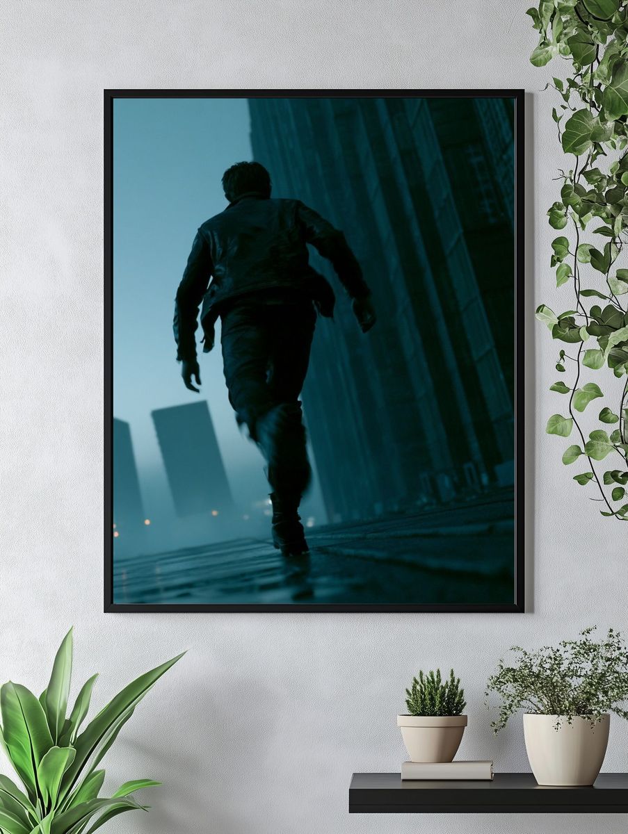 Rainy City Runner Photography Poster. — room view 4